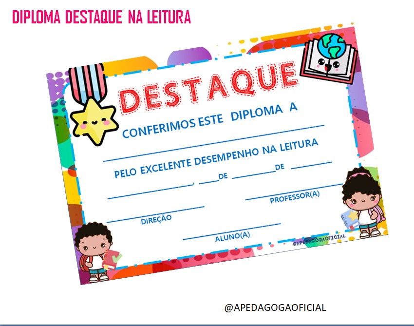 DIPLOMA DESTAQUE NA LEITURA