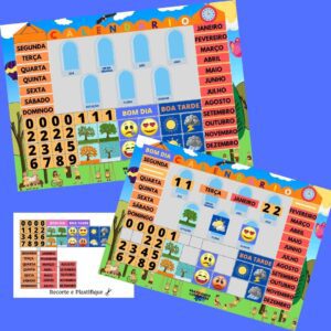 Quadro Calendário Criativo Educação infantil (Rotina diária)