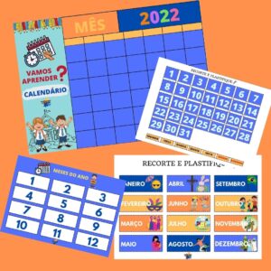 Atividades Calendário Infantil- (Explorando Dias, dia da semana, Meses)