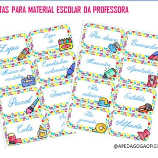 ETIQUETAS PARA MATERIAL ESCOLAR
