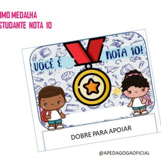 MIMO MEDALHA ESTUDANTE NOTA 10