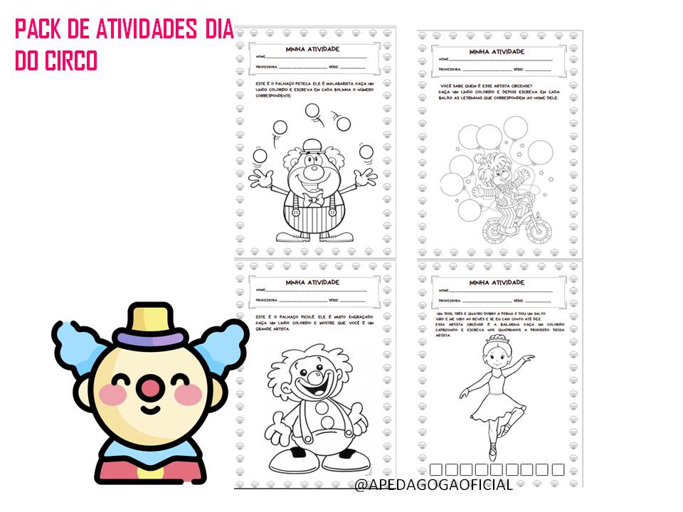 PACK DE ATIVIDADES DIA DO CIRCO