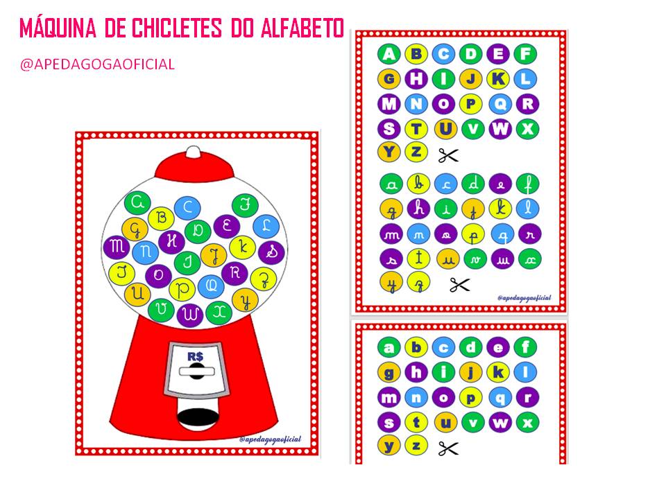MÁQUINA DE CHICLETES DO ALFABETO