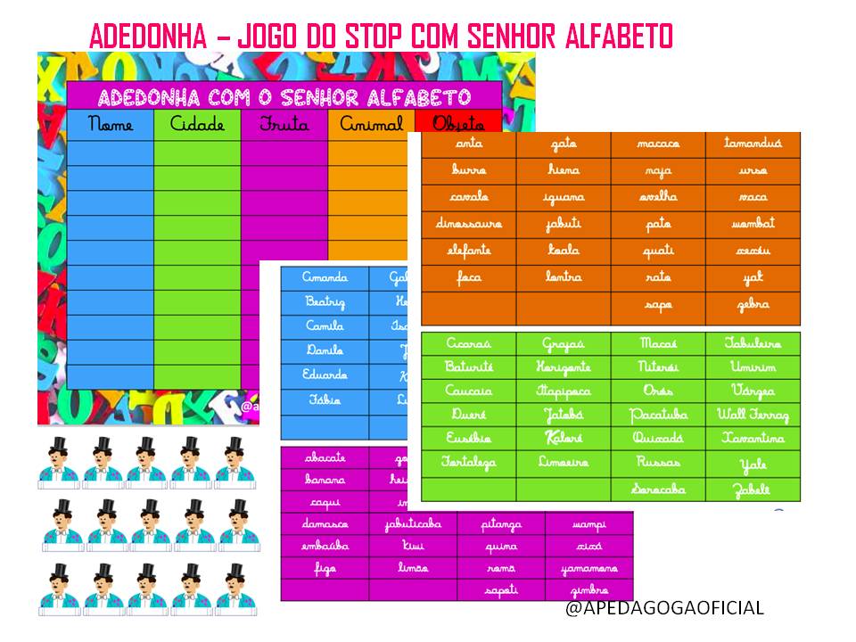 Jogo Adedonha/Stop