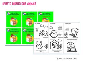 LIVRETO DE ATIVIDADES PARA COLORIR – DIREITOS DOS ANIMAIS