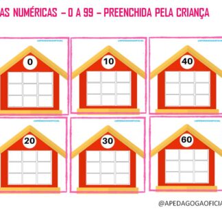 Casinhas Numéricas para preencher