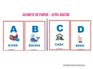 ALFABETO DE PAREDE – LETRA BASTÃO