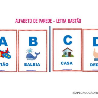 ALFABETO DE PAREDE - LETRA BASTÃO