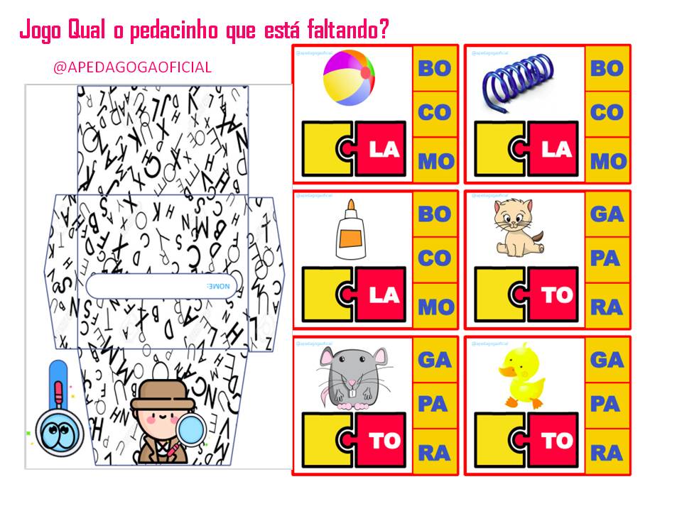 JOGO QUAL O PEDACINHO ESTÁ FALTANDO?