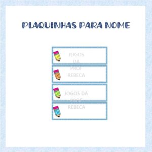 Plaquinhas / fichas para nomes