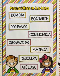 PALAVRAS MÁGICAS TEMA KIDS