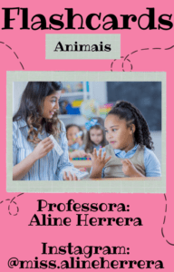 Flashcards de animais na Língua Portuguesa