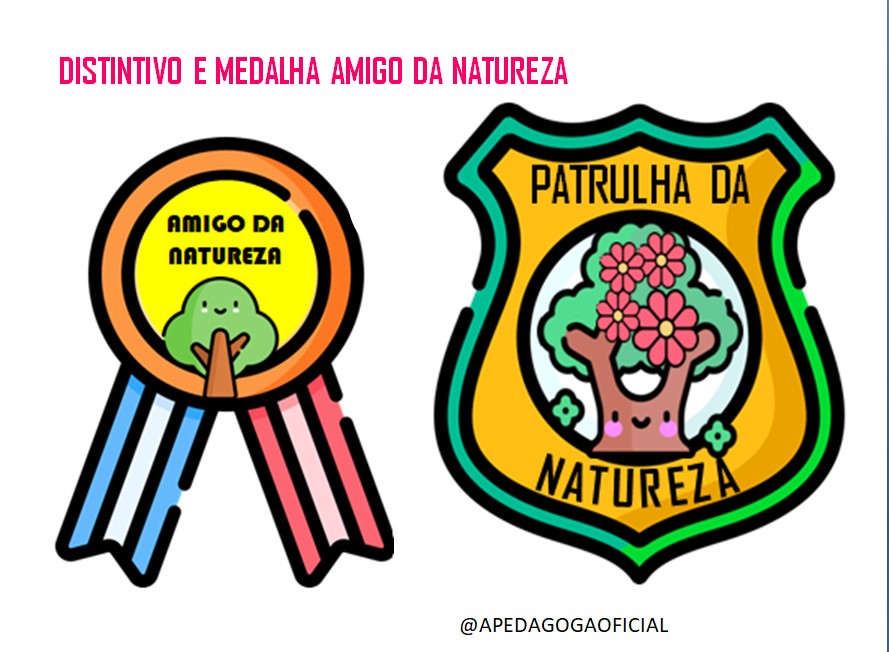 DISTINTIVO E MEDALHA AMIGO DA NATUREZA