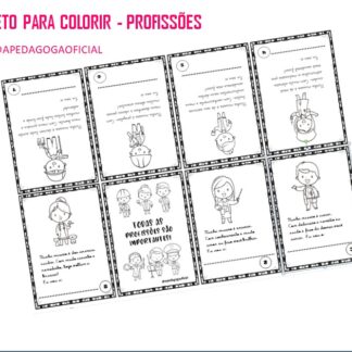 LIVRETO PARA COLORIR E APRENDER - PROFISSÕES