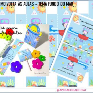 kit mimo volta às aulas - tema fundo do mar
