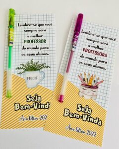 CARTÃO DE BOAS VINDAS PROFESSORES