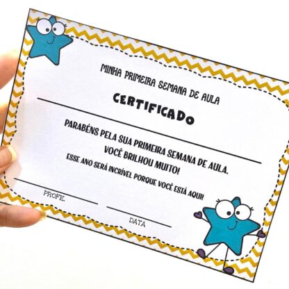 CERTIFICADO PRIMEIRA SEMANA DE AULA - Image 2