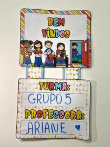 Móbile decorativo de porta bem-vindos – kids