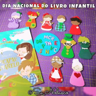 E-BOOK DE MOLDES DEDOCHES MENINA DO CABELO ROXO E A TURMA DO SÍTIO DO PICAPAU AMARELO