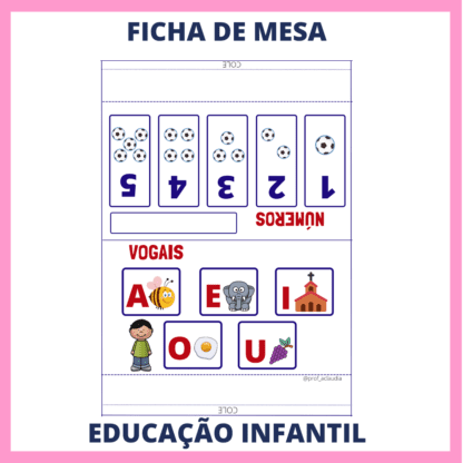 FICHA CRACHÁ DE MESA (VOGAIS)