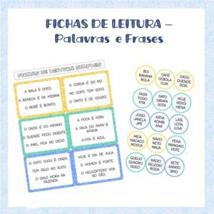 Fichas de leitura – Palavras e Frases