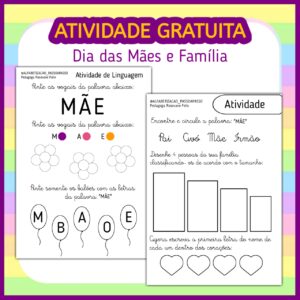 Atividades Dia das Mães e Família