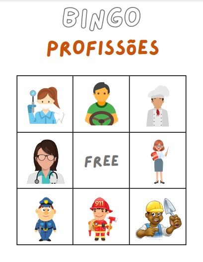 Bingo profissões