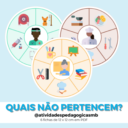 FICHAS DE MARCAÇÃO - Quais não pertencem? (PROFISSÕES)