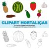CLIPART hortaliças - p&b e colorido (PNG)