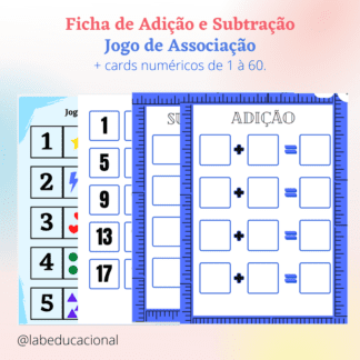 Fichas: Adição e Subtração/Jogo de Associação