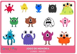 Jogo da memória – Cores em Inglês