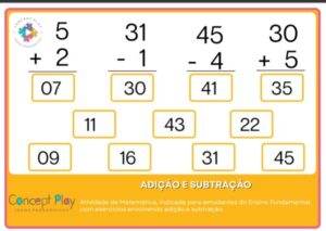 Jogo adição e subtração