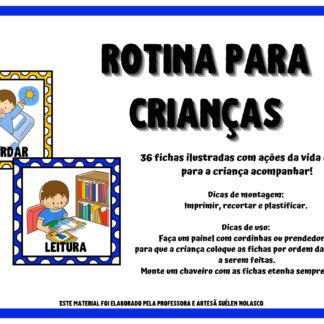 FICHAS DE ROTINA PARA CRIANÇAS