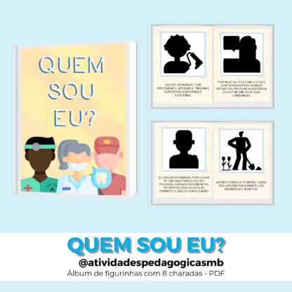 ÁLBUM DE FIGURINHAS quem sou eu? (PROFISSÕES)