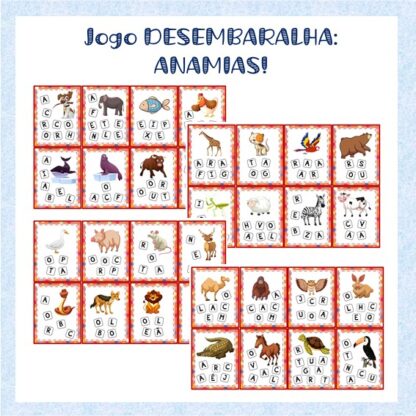 Desembaralha Animais - Forme palavras