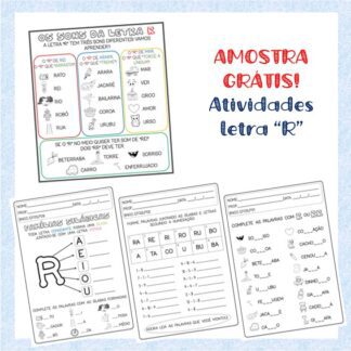 Atividades letra R - Amostra Grátis!