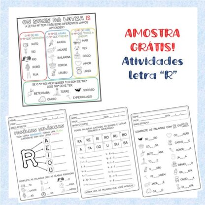 Atividades letra R - Amostra Grátis!