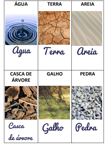 Cards elementos naturais