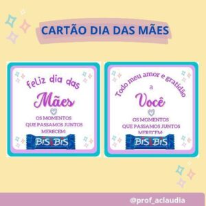 Cartão dia das Mães mais tarefinhas