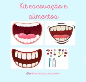 Kit escovação e alimentos