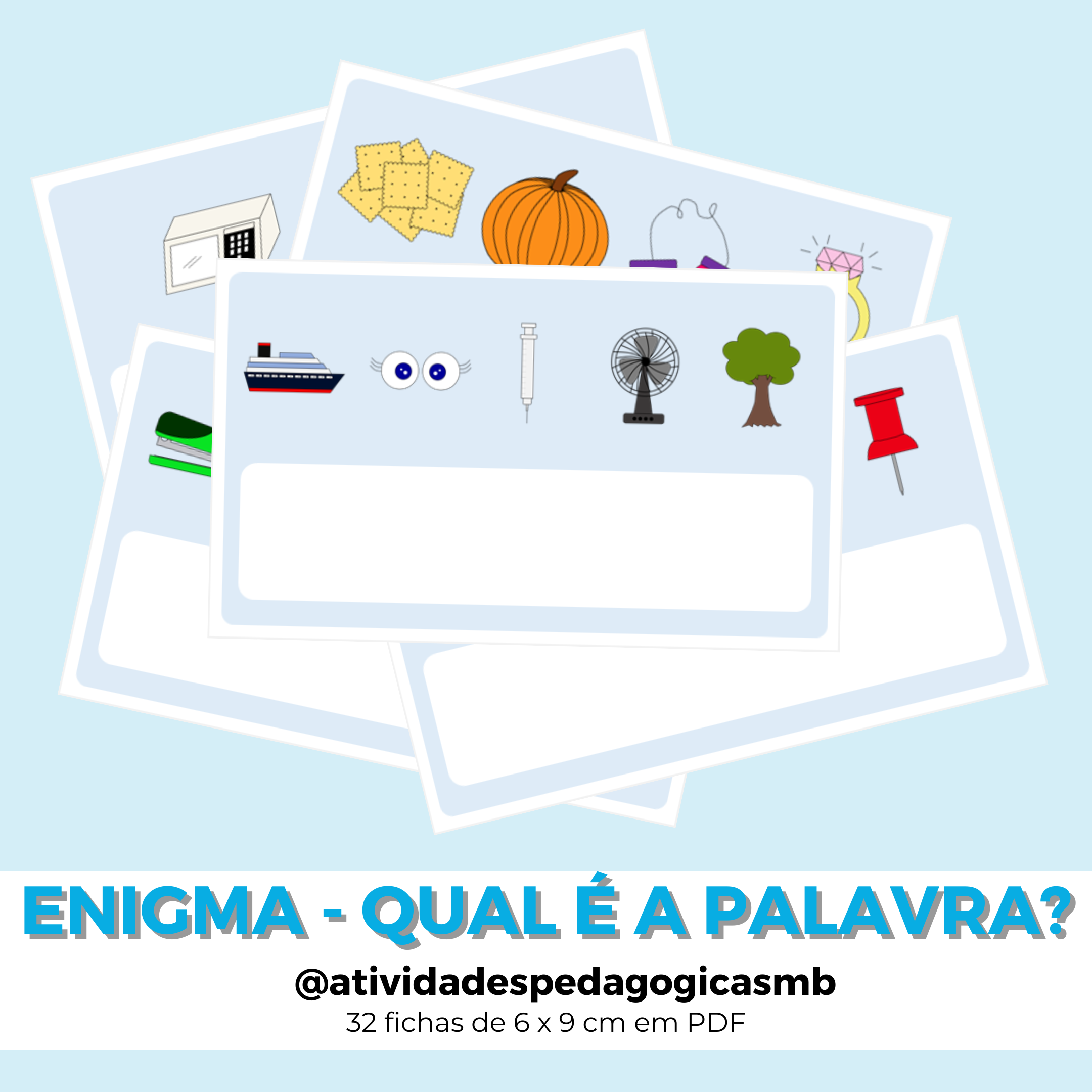 ENIGMA – qual é a palavra – sílabas simples e encontros vocálicos (PDF)