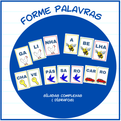 Cartas forme palavras Jogo da Memória ( sílabas complexas)