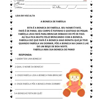 Atividade de Língua Portuguesa