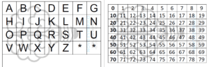 FICHA DE LETRAS E NÚMEROS