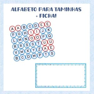 Alfabeto móvel para tampinhas!
