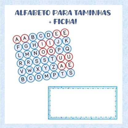 Alfabeto móvel para tampinhas!