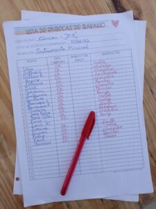 Lista de Entregas de Trabalho