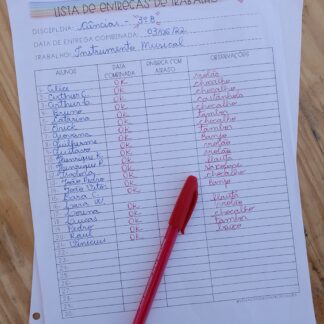 Lista de Entregas de Trabalho