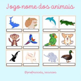 Jogo nome dos animais