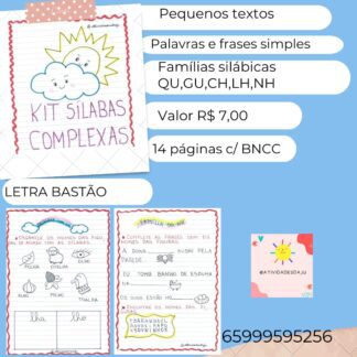 KIT 1 COMPLEXAS BASTÃO QU GU CH LH NH